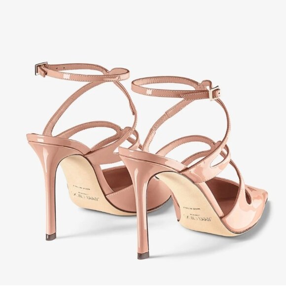 New Jimmy Choo Azia Pump 95 Ballet Pink Patent Leather Pumps - Picture 3 of 7